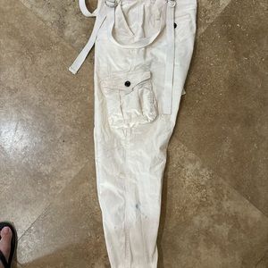 American Bazi Olive and Ivory Joggers